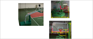 BasketBall pole with Board Hydrolic